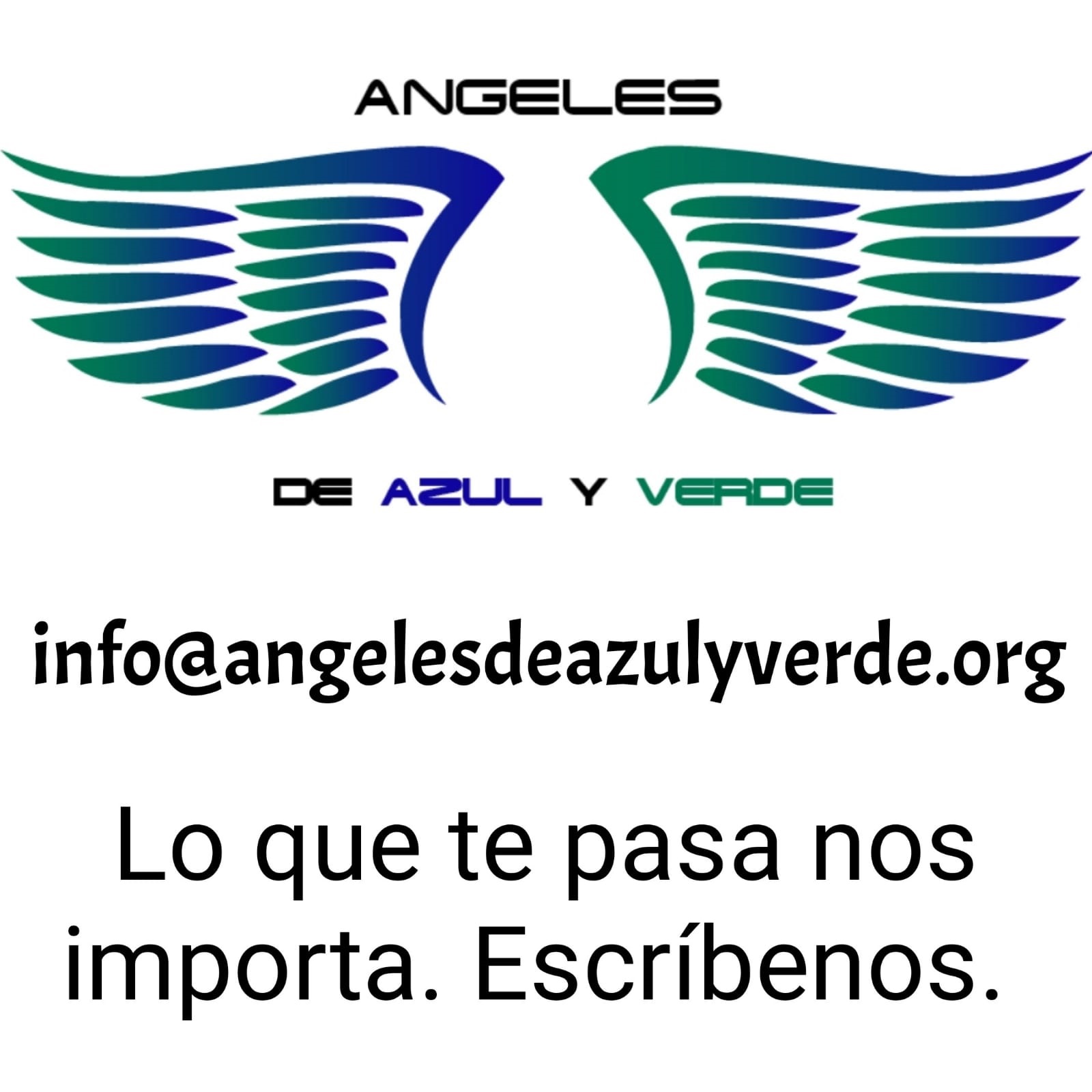 ANGELES DE AZUL Y VERDE